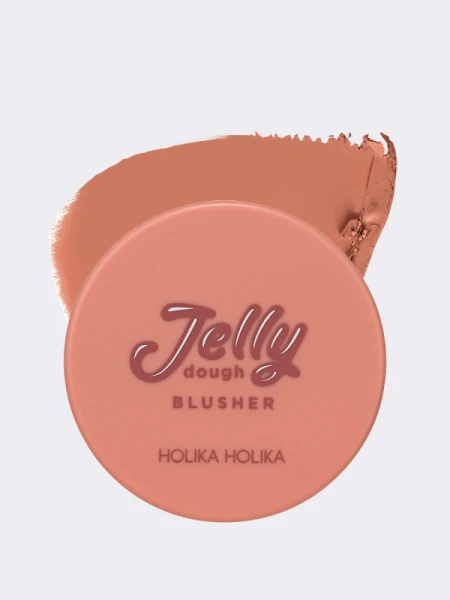 Мягкие румяна в ореховом оттенке HOLIKA HOLIKA Jelly Dough Blusher 04 Nuts Jelly