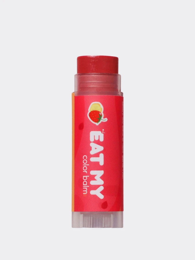 Оттеночный бальзам для губ "Клубнично-банановый смузи" EAT MY Color Balm Strawberry & Banana Smoothie