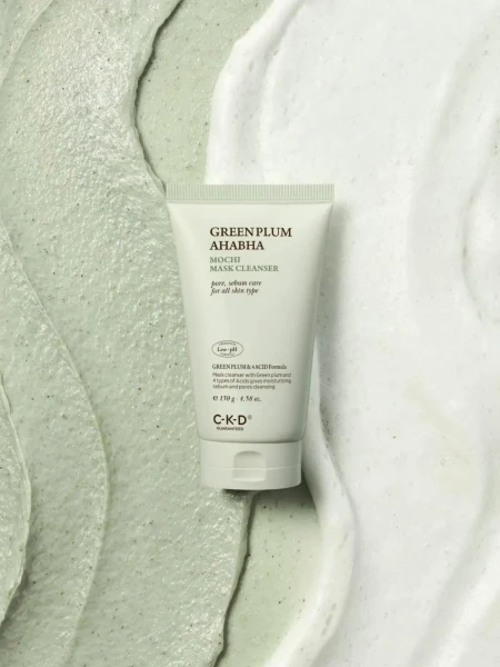 Очищающая маска-пенка для умывания с экстрактом зелёной сливы CKD Greenplum AHA BHA Mochi Mask Cleanser