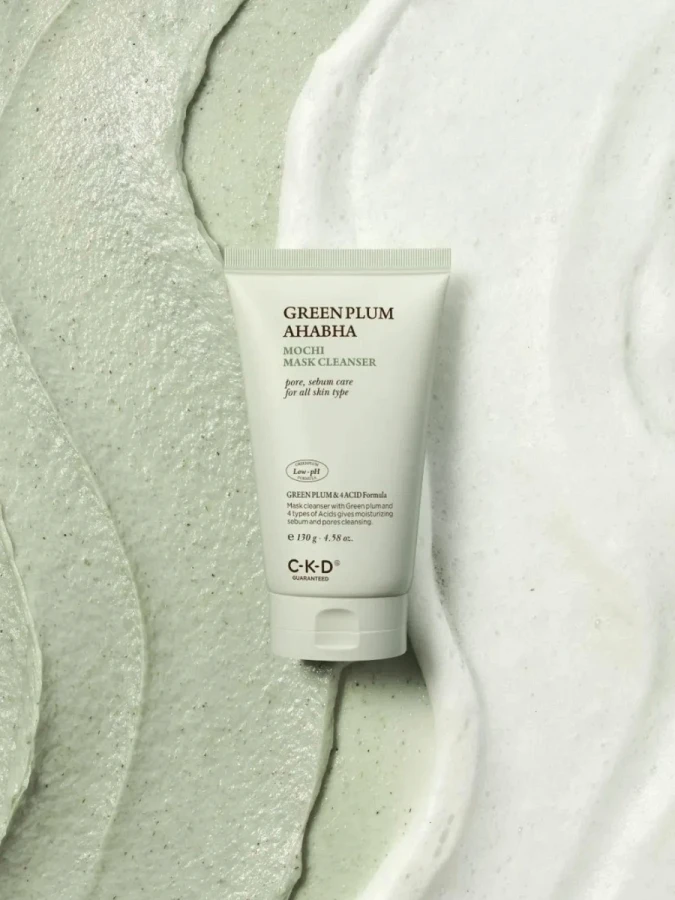 Очищающая маска-пенка для умывания с экстрактом зелёной сливы CKD Greenplum AHA BHA Mochi Mask Cleanser
