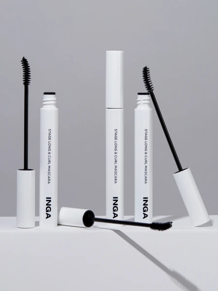 Подкручивающая тушь для ресниц INGA Stage Long&Curl Mascara Black Подкручивающая тушь для ресниц INGA Stage Long&Curl Mascara Black