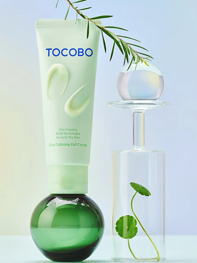 Успокаивающий крем-гель для лица с экстрактом центеллы TOCOBO Cica Calming Gel Cream