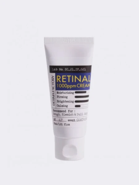 Интенсивный разглаживающий ночной крем для лица с ретиналем Derma Factory Retinal 1000ppm Cream Интенсивный разглаживающий ночной крем для лица с ретиналем Derma Factory Retinal 1000ppm Cream