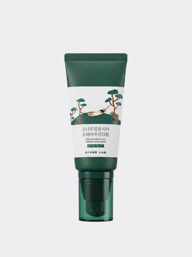 Солнцезащитный крем-праймер с экстрактом сосны и центеллы Round Lab Pine Calming Cica Primer Sunscreen SPF 50+ PA++++
