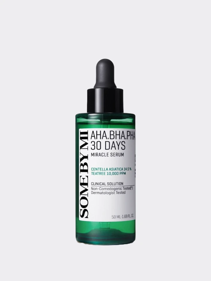 Успокаивающая сыворотка с тремя видами кислот и центеллой Some By Mi AHA BHA PHA 30 Days Miracle Serum