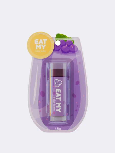 Оттеночный бальзам для губ "Смородиновый слаш" EAT MY Color Balm Blackcurrant Slushie