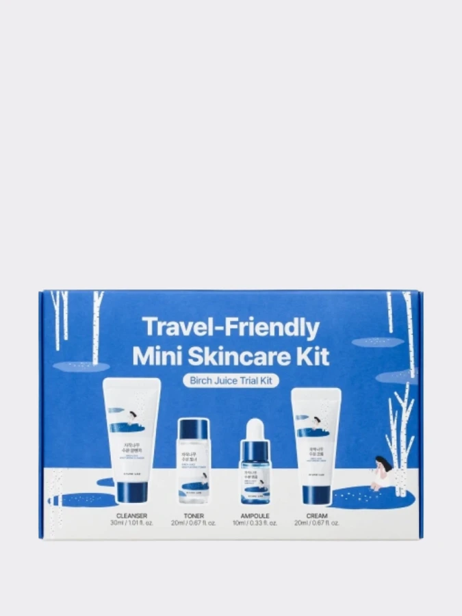 Дорожный набор для ухода за кожей с березовым соком Round Lab Birch Juice Trial Kit