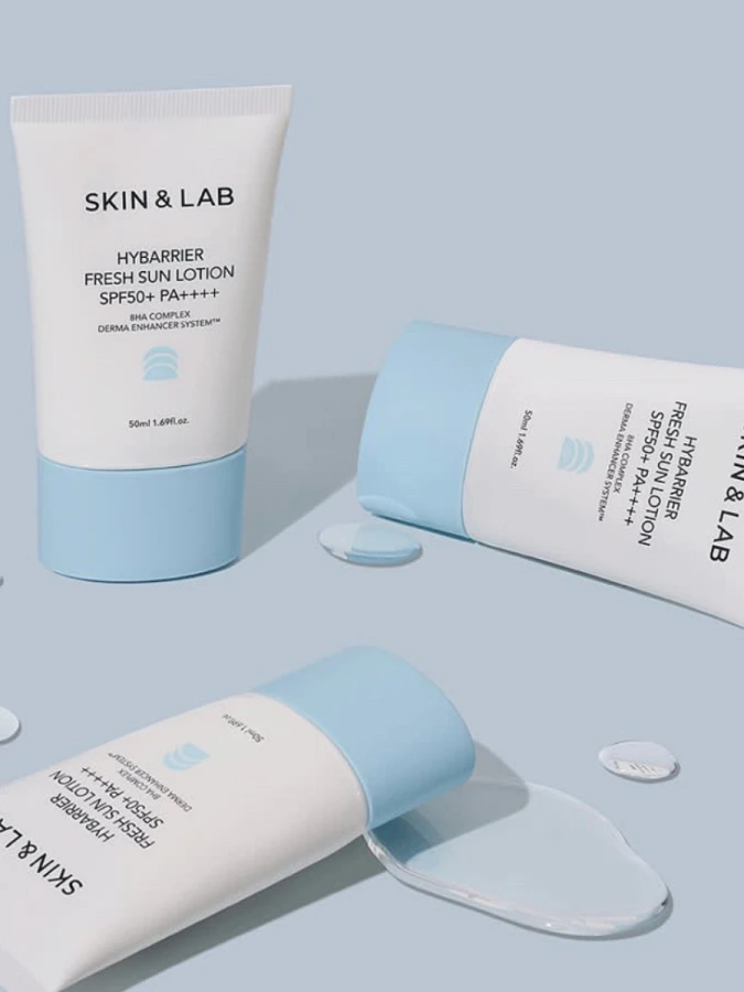 Увлажняющий солнцезащитный крем с гиалуроновой кислотой SKIN&LAB Hybarrier Fresh Sun Lotion SFP50+ PA++++ Увлажняющий солнцезащитный крем с гиалуроновой кислотой SKIN&LAB Hybarrier Fresh Sun Lotion SFP50+ PA++++