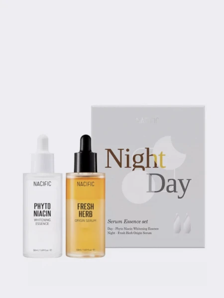 Набор сывороток для ночного и дневного ухода за кожей Nacific Day & Night Fresh Herb Origin Serum and Phyto Niacin Essence Set Набор сывороток для ночного и дневного ухода за кожей Nacific Day & Night Fresh Herb Origin Serum and Phyto Niacin Essence Set
