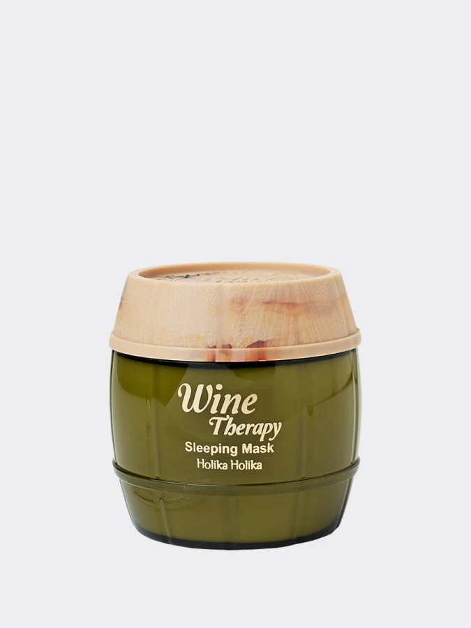 Осветляющая ночная винная маска-желе с белым вином Holika Holika Wine Therapy Sleeping Mask White Wine