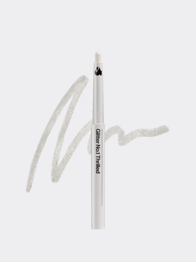 Сияющие тени для век в карандаше в серебрянном оттенке UNLEASHIA Pretty Easy Glitter Stick N°1 Thrilled