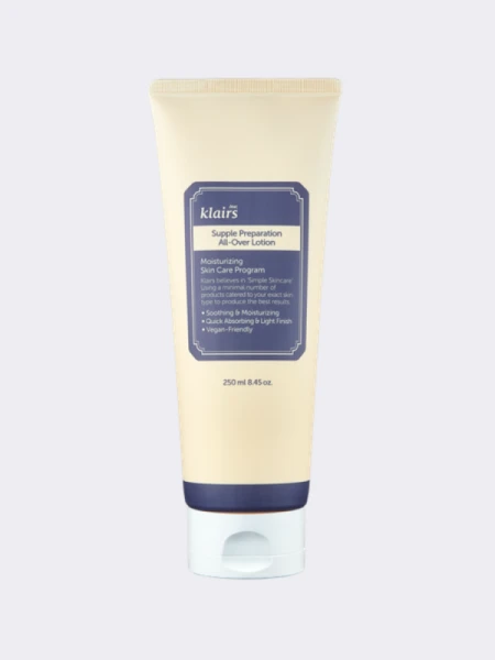 Увлажняющий кремовый лосьон без запаха для лица и тела Dear, Klairs Supple Preparation All Over Lotion Увлажняющий кремовый лосьон без запаха для лица и тела Dear, Klairs Supple Preparation All Over Lotion