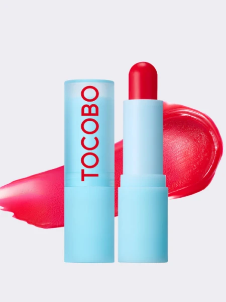 Увлажняющий оттеночный бальзам для губ в вишнёвом оттенке TOCOBO Glass Tinted Lip Balm 011 Flush Cherry