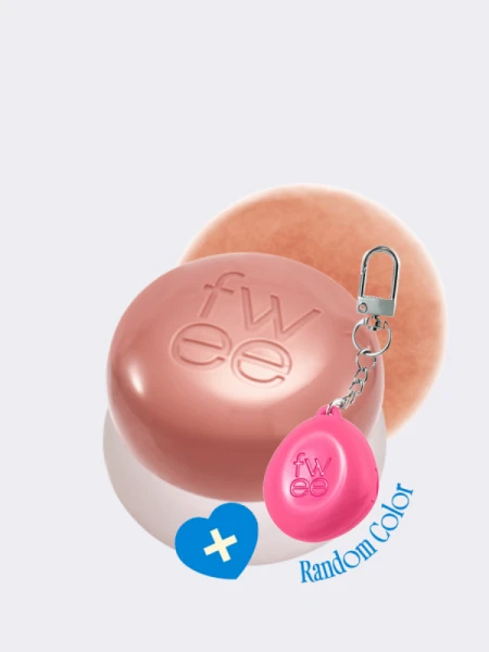 Набор: оттеночное суфле + брелок fwee Lip&Cheek Blurry Pudding Pot Keyring Set ND05 Be