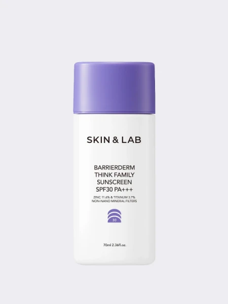 Солнцезащитный крем-лосьон SKIN&LAB Barrierderm Think Family Sunscreen SPF30PA+++ Солнцезащитный крем-лосьон SKIN&LAB Barrierderm Think Family Sunscreen SPF30PA+++