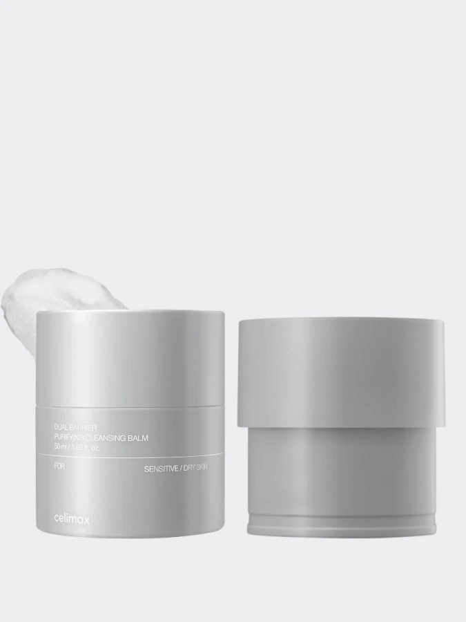 Набор: гидрофильный бальзам-точилка с керамидами + сменный блок Celimax Dual Barrier Purifying Cleansing Balm