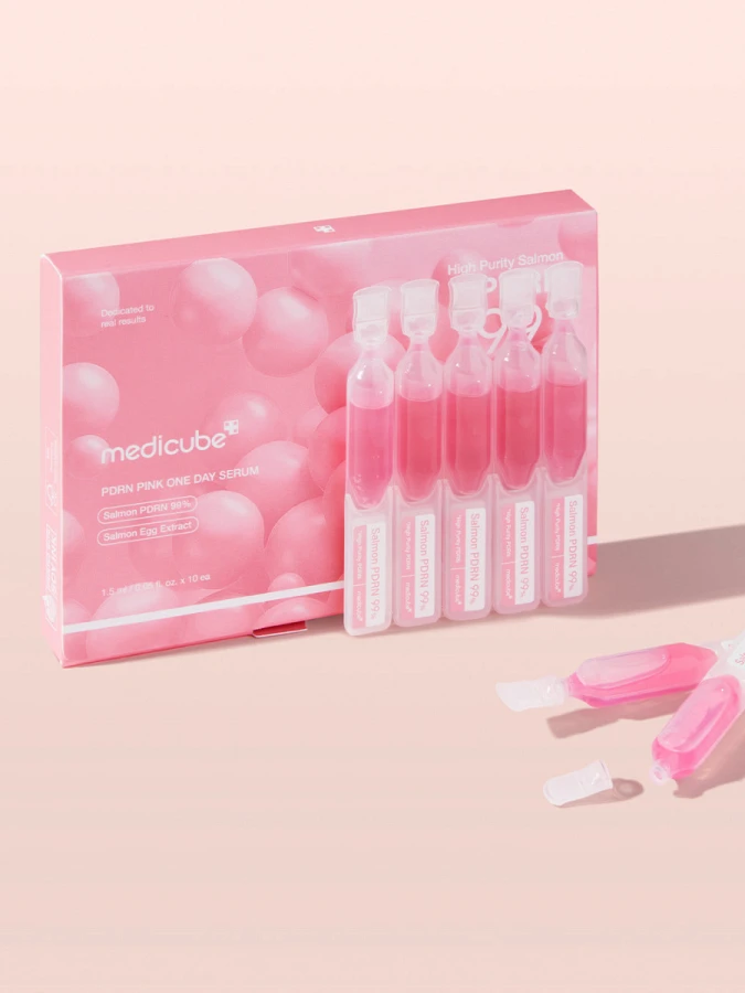 Интенсивная экспресс-сыворотка для лица с коллагеном и ПДРН Medicube PDRN Pink One Day Serum