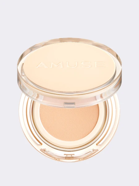 Тональный кушон с влажным финишем AMUSE Dew Jelly Vegan Cushion SPF 38 PA+++ 1.5 Clear Тональный кушон с влажным финишем AMUSE Dew Jelly Vegan Cushion SPF 38 PA+++ 1.5 Clear