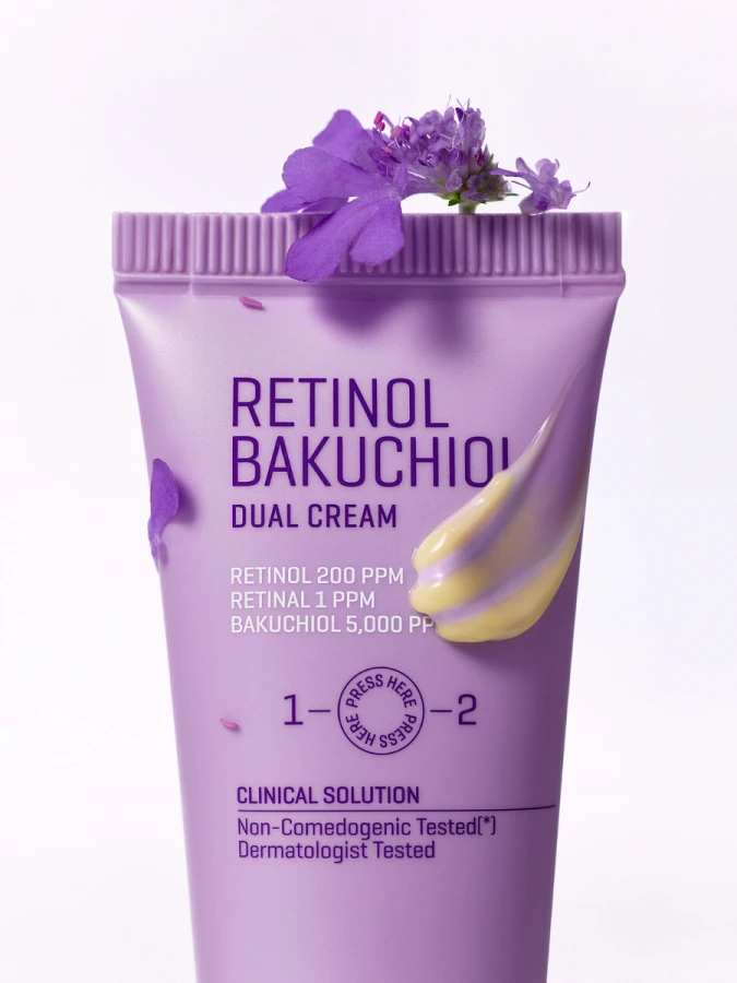 Двойной разглаживающий крем с ретинолом и бакучиолом Some By Mi  Retinol Bakuchiol Dual Cream