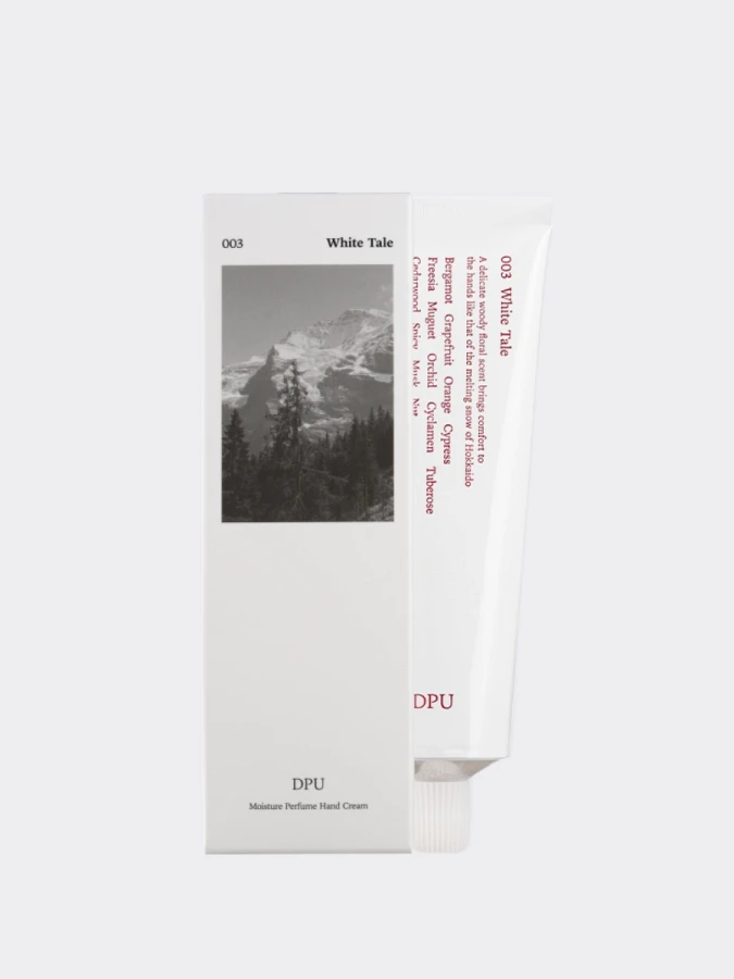 Парфюмированный крем для рук DPU Moisture Perfume Hand Cream White Tale