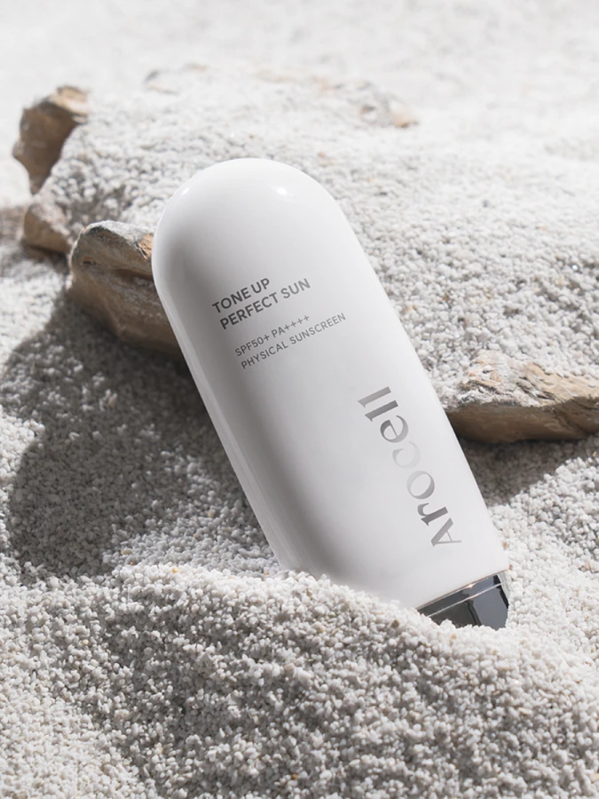 Тонирующий солнцезащитный крем с каламином Arocell Tone Up Perfect Sun