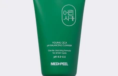 Слабокислотная пенка для умывания с экстрактом центеллы азиатской  MEDI-PEEL Young Cica pH Balancing Cleanser