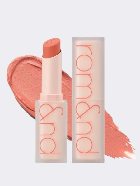 Мягкая кремовая помада в нюдовом оттенке rom&nd Zero Matte Lipstick 09 Shell Nude