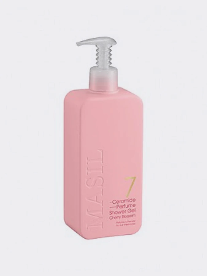 Смягчающий парфюмированный гель для душа с керамидами MAXI Masil 7 Ceramide Shower Gel Cherry Blossom