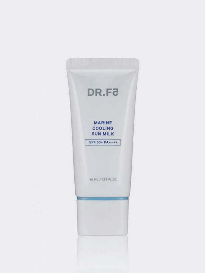 Освежающее солнцезащитное молочко с растительными экстрактами DR.F5 Marine Cooling Sun Milk SPF50+ PA++++