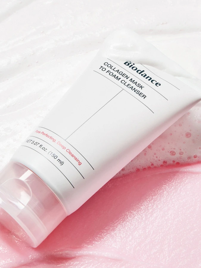 Маска-пенка для глубокого очищения пор с коллагеном и каламином Biodance Collagen Mask To Foam Cleanser