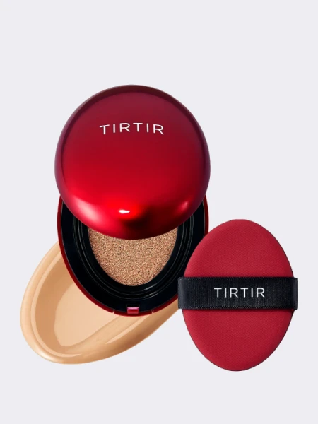 Тональный кушон с полуматовым финишем TIRTIR Mask Fit Red Cushion 27C Cool Beige