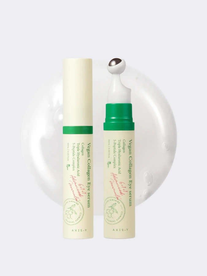 Питательная сыворотка-роллер для кожи вокруг глаз с пептидами AXIS-Y Vegan Collagen Eye Serum