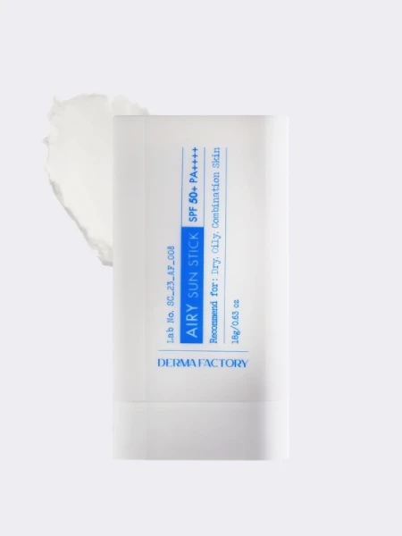 Лёгкий солнцезащитный стик для лица Derma Factory Airy Sun Stick SPF50+ PA++++