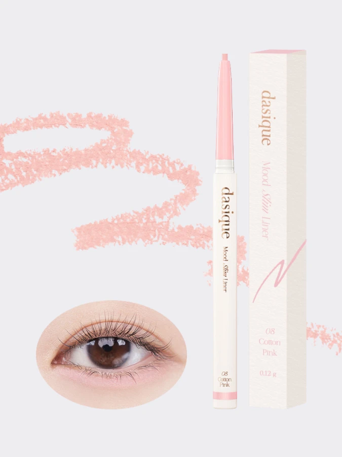 Ультратонкий карандаш для век в розовом оттенке Dasique Mood Slim Liner #08 Cotton Pink