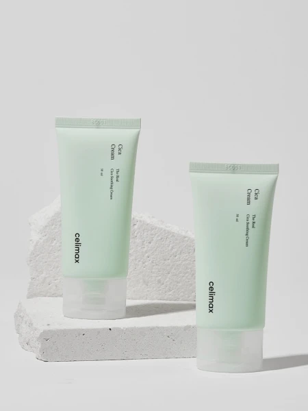 Успокаивающий крем с экстрактом центеллы азиатской Celimax The Real Cica Soothing Cream Успокаивающий крем с экстрактом центеллы азиатской Celimax The Real Cica Soothing Cream