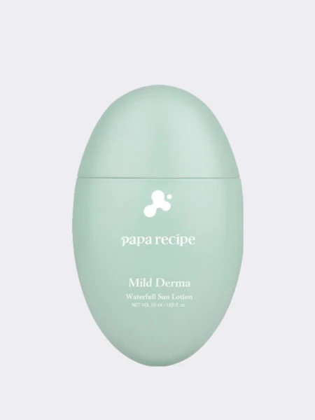 Мягкий успокаивающий солнцезащитный лосьон с эктоином Papa Recipe Mild Derma Waterfull Sun Lotion SPF50+ PA++++ Мягкий успокаивающий солнцезащитный лосьон с эктоином Papa Recipe Mild Derma Waterfull Sun Lotion SPF50+ PA++++
