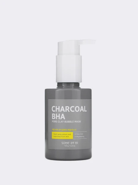 Очищающая пузырьковая маска для лица с древесным углём и BHA Some By Mi Charcoal BHA Pore Clay Bubble Mask Очищающая пузырьковая маска для лица с древесным углём и BHA Some By Mi Charcoal BHA Pore Clay Bubble Mask