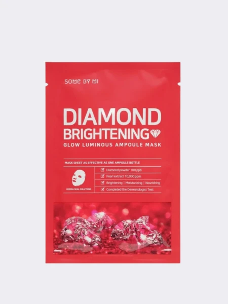 Ампульная тканевая маска для сияния кожи Some By Mi Diamond Brightening Calming Glow Luminous Ampoule Mask Ампульная тканевая маска для сияния кожи Some By Mi Diamond Brightening Calming Glow Luminous Ampoule Mask