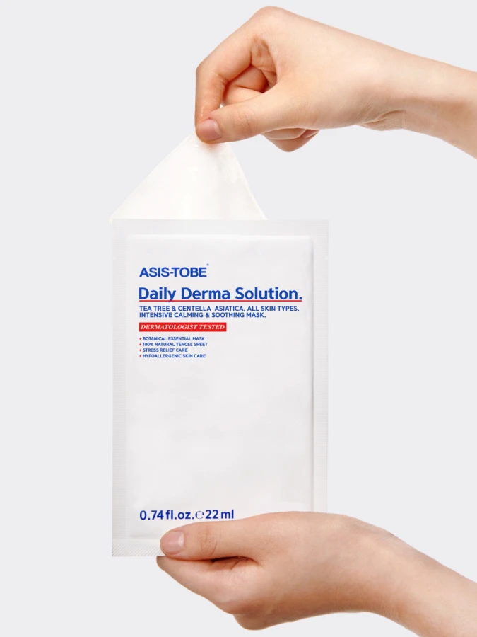 Успокаивающая тканевая маска для лица с растительными экстрактами ASIS-TOBE Daily Derma Solution