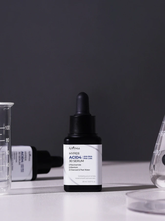 Смываемая пилинг-сыворотка для лица с комплексом кислот IsNtree Hyper Acid4 30 Serum