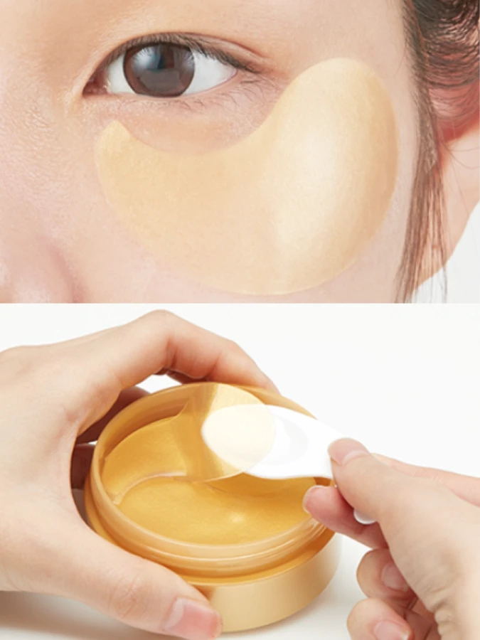 Лифтинг патчи для век с экстрактом шелкопряда и золотом JMSolution Golden Cocoon Home Esthetic Eye Patch