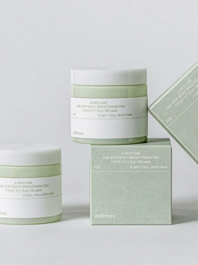 Осветляющие пэды для тела с PHA кислотами и ниацинамидом Celimax Ji Woo Gae One Step Body Brightening Pad Осветляющие пэды для тела с PHA кислотами и ниацинамидом Celimax Ji Woo Gae One Step Body Brightening Pad