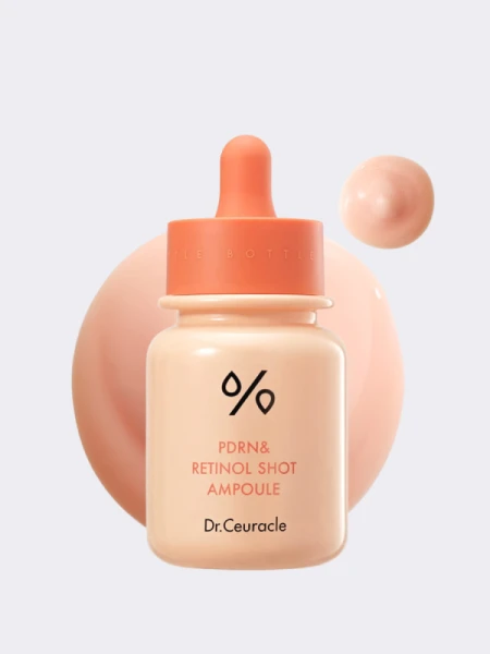Укрепляющая ампульная сыворотка-бустер с ретинолом и ПДРН Dr.Ceuracle PDRN & Retinol Shot Ampoule