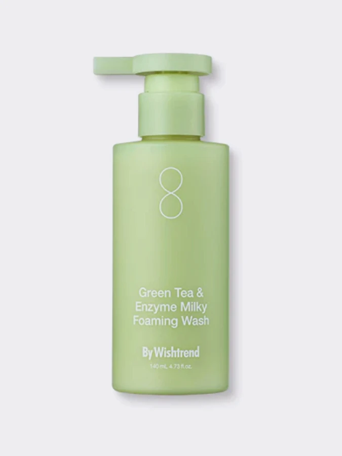 Энзимная пенка для умывания с экстрактом зеленого чая By Wishtrend Green Tea & Enzyme Milky Foaming Wash