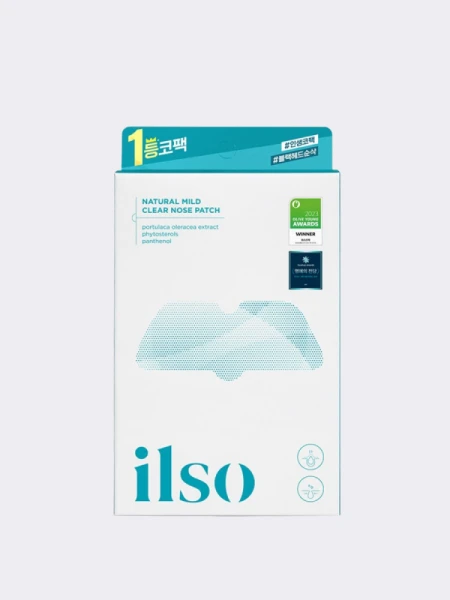 Набор двухступенчатых полосок для очищения сальных нитей на носу ilso Natural Mild Clear Nose Patch