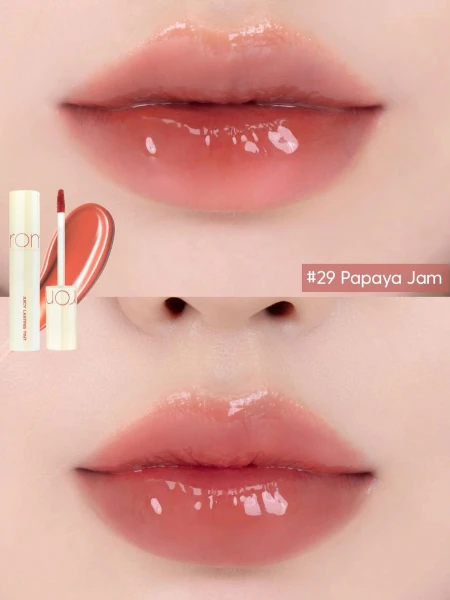 Сочный глянцевый тинт для губ с оттенком мякоти папайи rom&nd Juicy Lasting Tint 29 Papaya Jam
