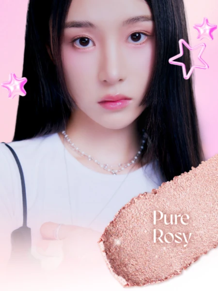 Мерцающие тени для век в формате карандаша INGA Shine Eyes Stick Shadow Pure Rosy