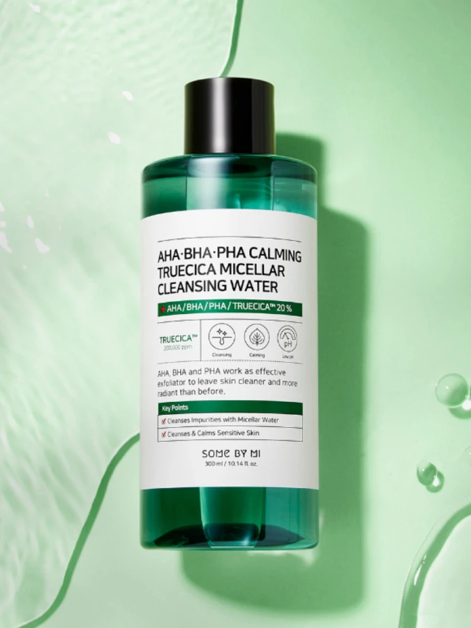 Мицеллярная вода для снятия макияжа Some By Mi AHA BHA PHA Calming Truecica Micellar Cleansing Water