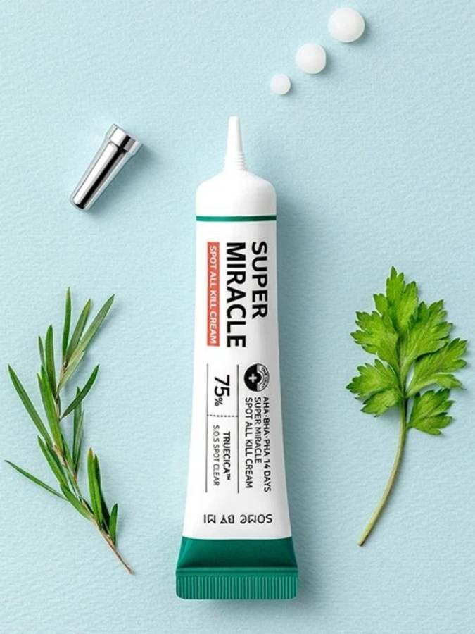 Точечный крем против акне с тремя видами кислот Some By Mi Super Miracle Spot All Kill Cream