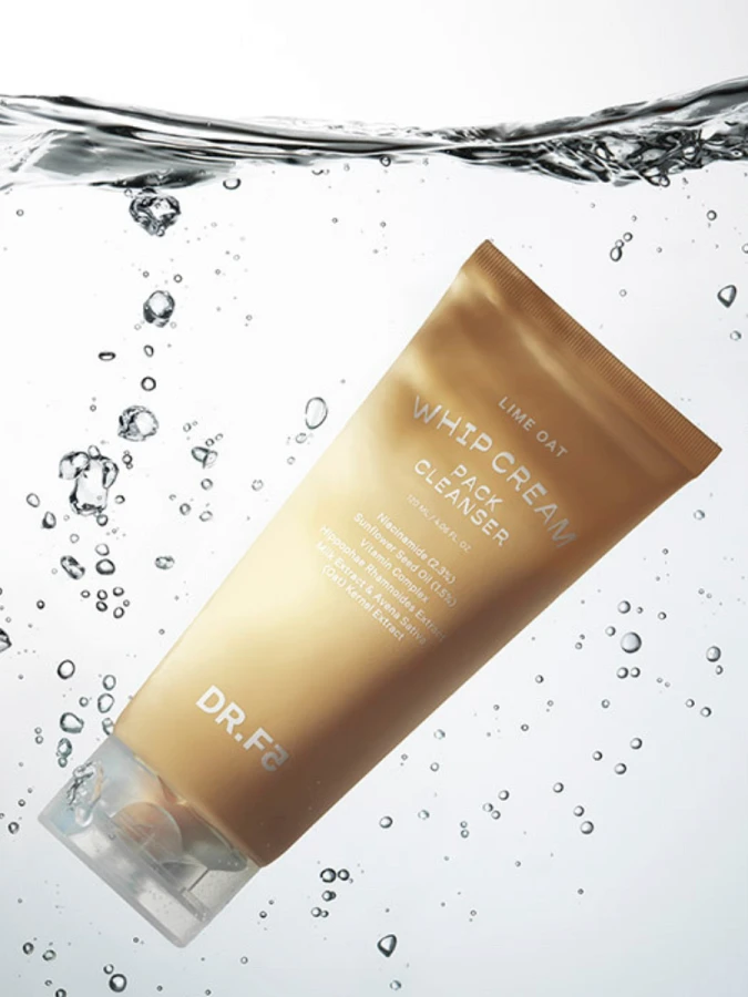 Осветляющая маска-пенка для умывания с экстрактом лайма DR.F5 Whip Cream Pack Cleanser Lime Oat
